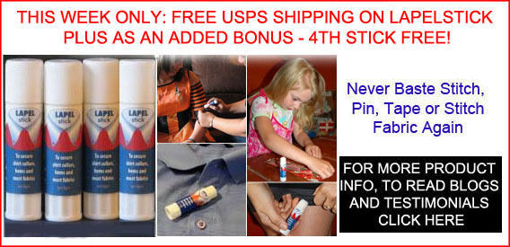 This Week Only: Free USPS Shipping on Lapel Stick Plus a 4th Stick FREE!